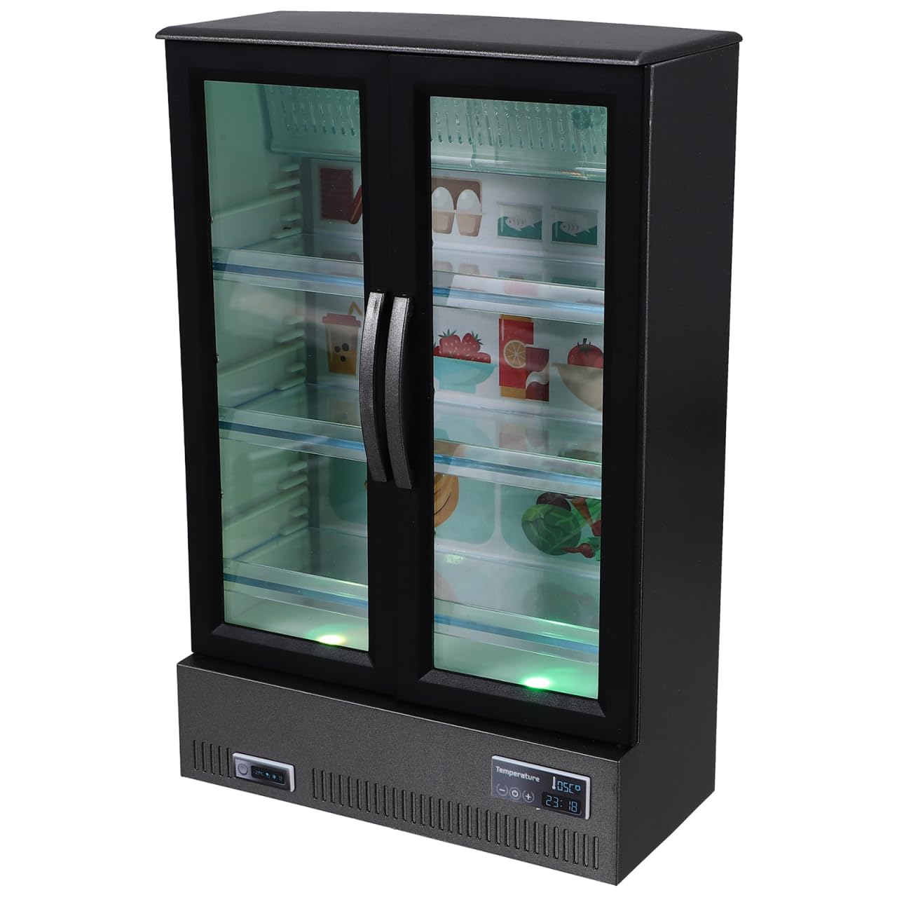 Zerodeko Mini House Refrigerator Model 7.6 Inch Double Door Mini Fridge Dollhouse Furniture for Diy Miniature Scenes and Home Decoration