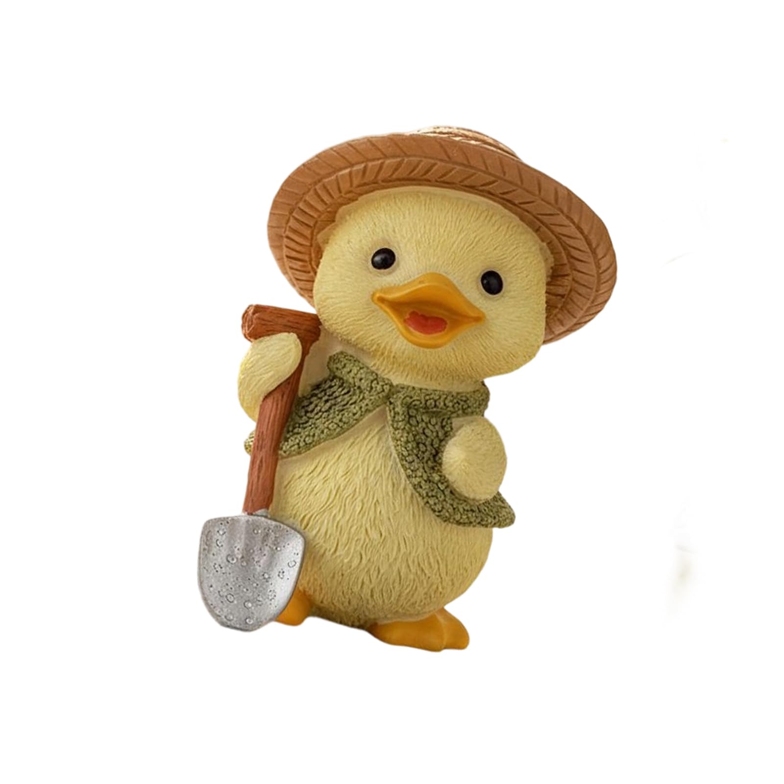 Tsophreniq Lovely Duckling Figurines Aquarium Ornament FishTank Garden Statues Decorations Interesting Fishing Duckling Figurines Resin Aquarium Decorations