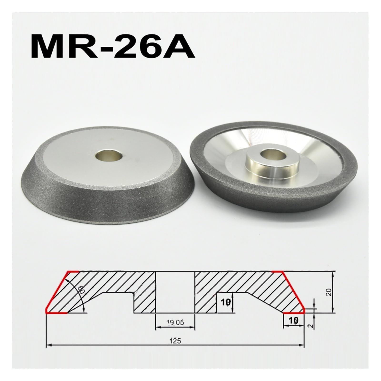 MR 26A 20G 13A 13B CBN230 SDC230 Muela de Diamante for herramientas circulares de disco de broca HSS de acero de tungsteno(CBN230,MR-13A D)