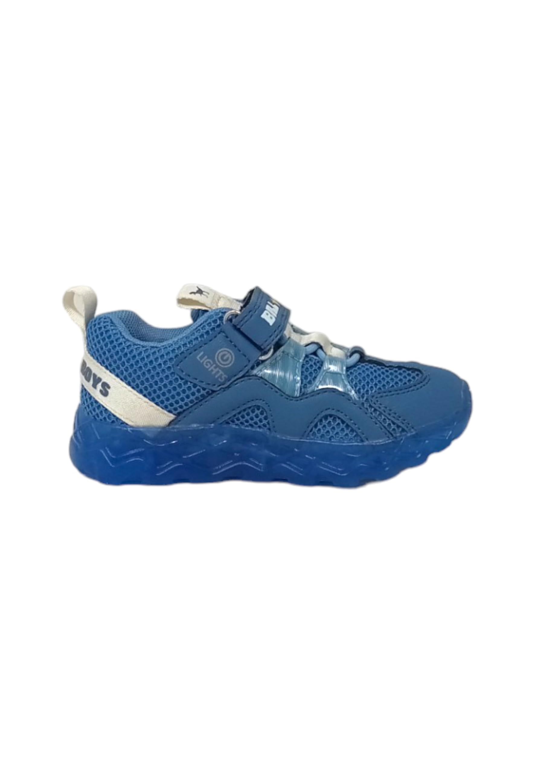 Bull Boys Schuh mit Lichtern Modell DNAL4508 BL06 Spinosaurus Blau Jeans