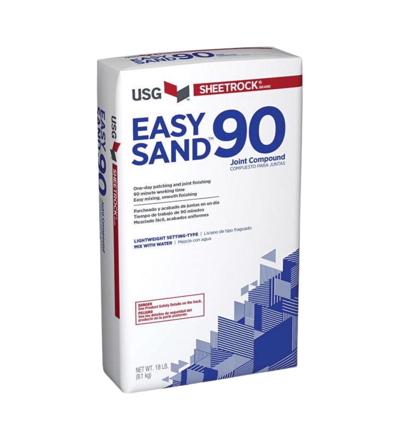 US GYPSUM USG-384211-18lbs 384211120 384211 Ez Sand 90 Joint Compound 18#, No Color, 18 Pounds
