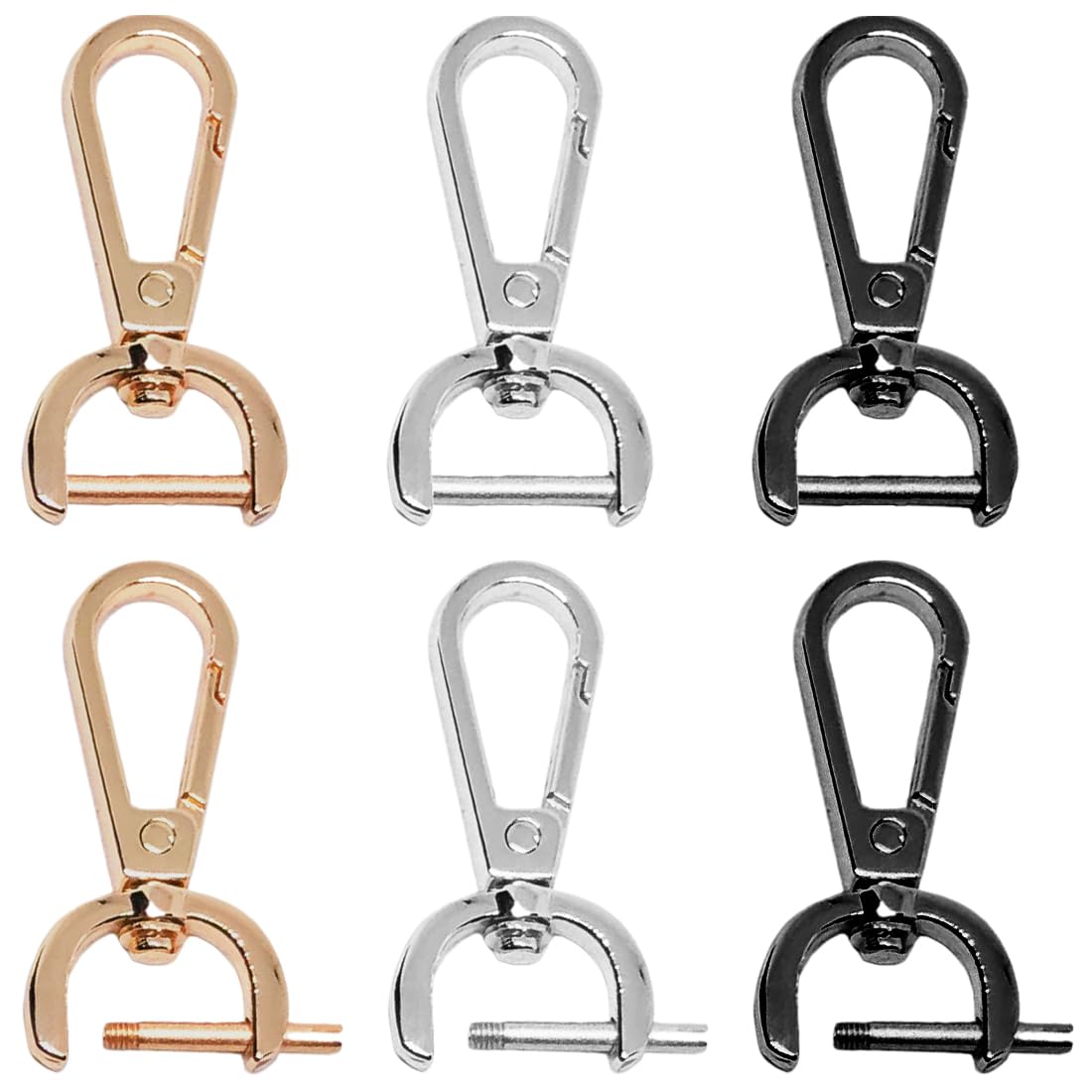 Pack De 60 Llaveros Mosquetón Pequeño Con Anilla En D - Ganchos De Metal Para Manualidades, Bolsos Y Joyas