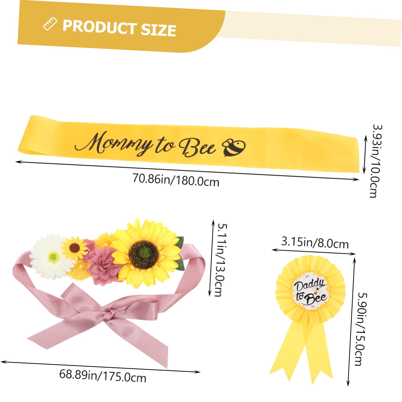 TOYANDONA 4sets Sash Maternità Per Future Mamme Con Corsage e Cintura Decorativa Per Shower e Foto Di Gravidanza Design Unico