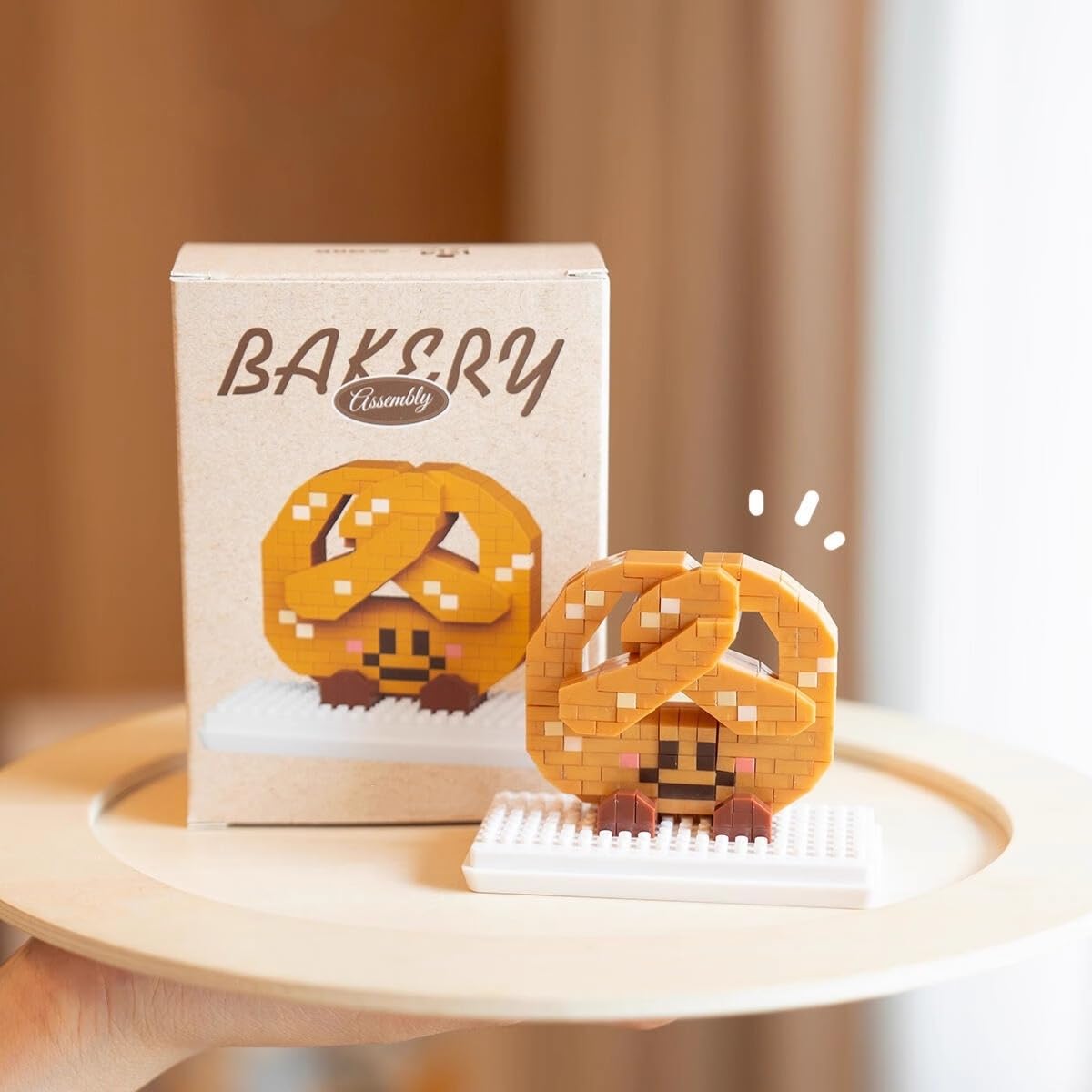 QMEAKMONY Mini Building Blocks ‌Bread‌ Sets Cute Micro Mini ‌Bread‌ Building Bricks for Adults Micro Nano Bricks Perfect Party Favors for Teenagers. (‌Pretzel,272 Pcs)