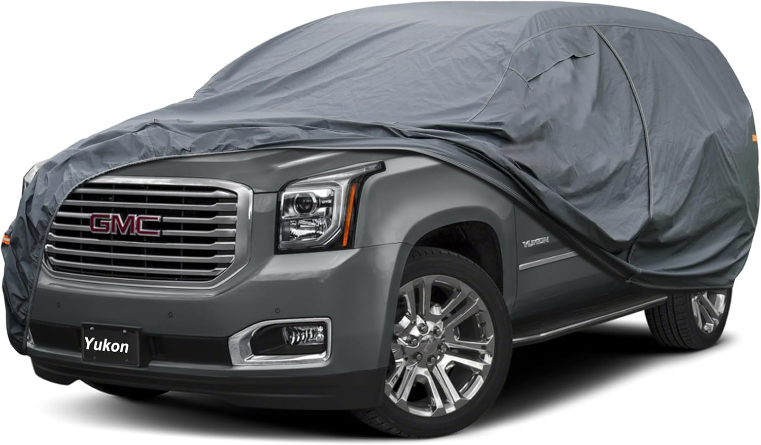 GUNHYI Premium Car Cover Custom Fit GMC Yukon XL (2000-2026), 16 Layers Heavy Duty Car Cover Waterproof All Weather with Zipper Door for Sun Rain Snow Dust Uv Protection