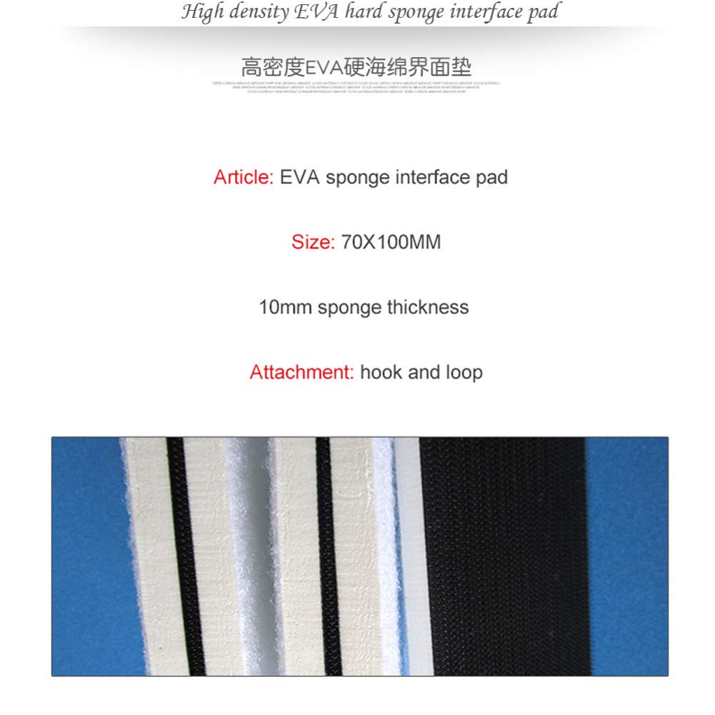 5PCS 70 * 100mm Rectángulo EVA Esponja Interfaz Almohadilla de protección Lijadora Almohadilla de respaldo Herramientas abrasivas - Gancho y bucle