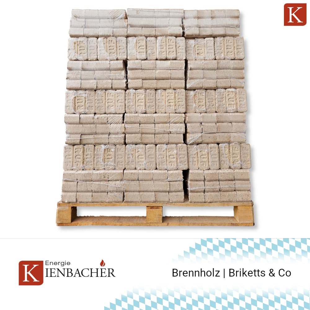 RUF Hartholzbriketts 200kg Palette 20 x 10kg RUF Briketts Brenn Kamin Ofen Heiz Holz Gluthalter Brennholz Premium Öko Briketts | Energie Kienbacher