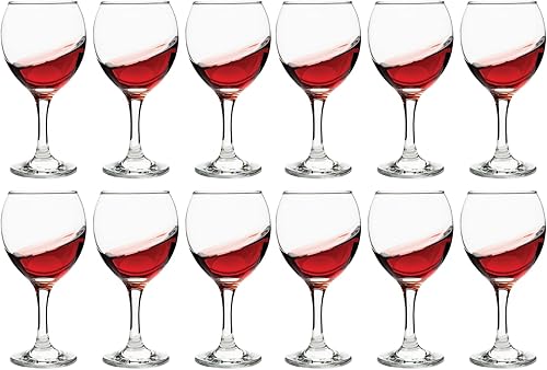 Vikko Copas de vino pequeñas de 875 onzas juego de 12 copas de vino tinto y blanco copas de vino gruesas y duraderas copas transparentes para vino