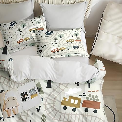 Miniatura 15 de Juego de edredón con 2 fundas de almohada, tamaño matrimonial, diseño de hongo hippy y arco iris, decoración de cama retro de los años 70, hippie,