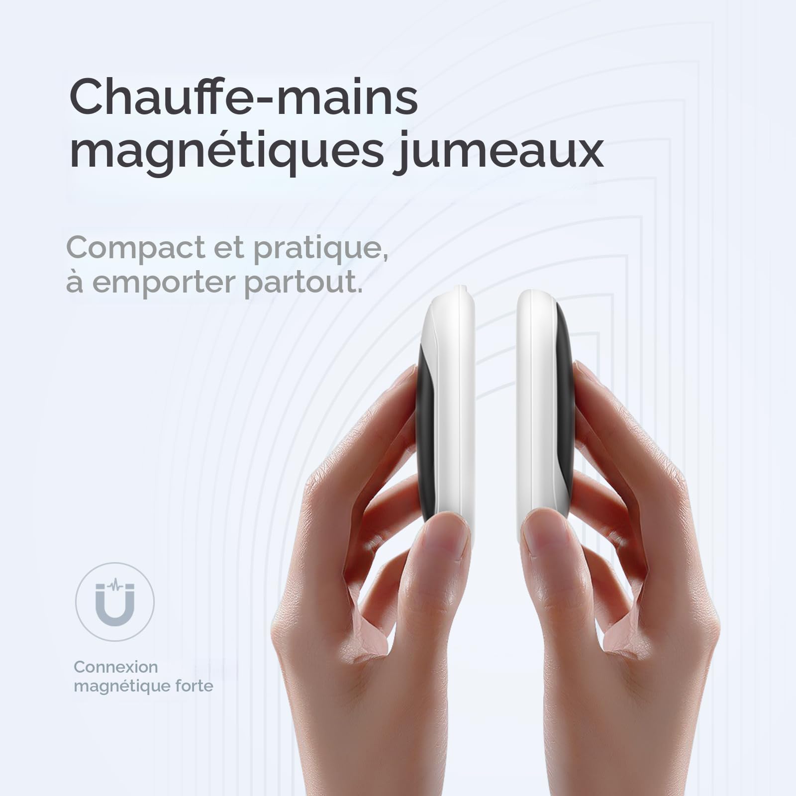 Chauffe-Mains Rechargeables OCOOPA UT3 Lite - Lot De 2, Magnétiques, Ultra-Fins Et Légers - Chauffage Jusqu'à 52°C