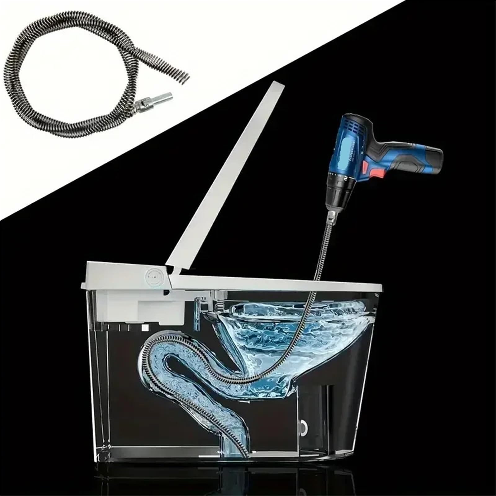 Strumento for La Pulizia Degli Scarichi for Sbloccare I Tubi A Molla | For la rimozione delle tubazioni intasate dei lavelli da cucina del bagno(3.0 M with hand Crank)