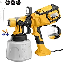 Pistola de Pintura Elétrica Profissional, 1400ml, 3 Regulações de Spray e Empunhadura Emborrachada, 600W 110V