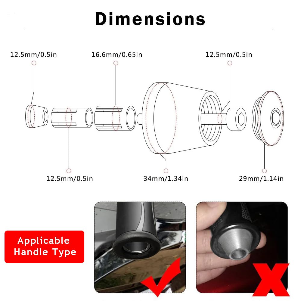 2pcs Motorrad Lenkerenden 22mm 7/8' Lenkergewichte für MT03 MT-07 MT09 YZF-R6 YZF-R3 YZF-R7 YZF-R125 XSR700 XSR900 Tracer 700/900 2000-2021 2022 2023（Rot）
