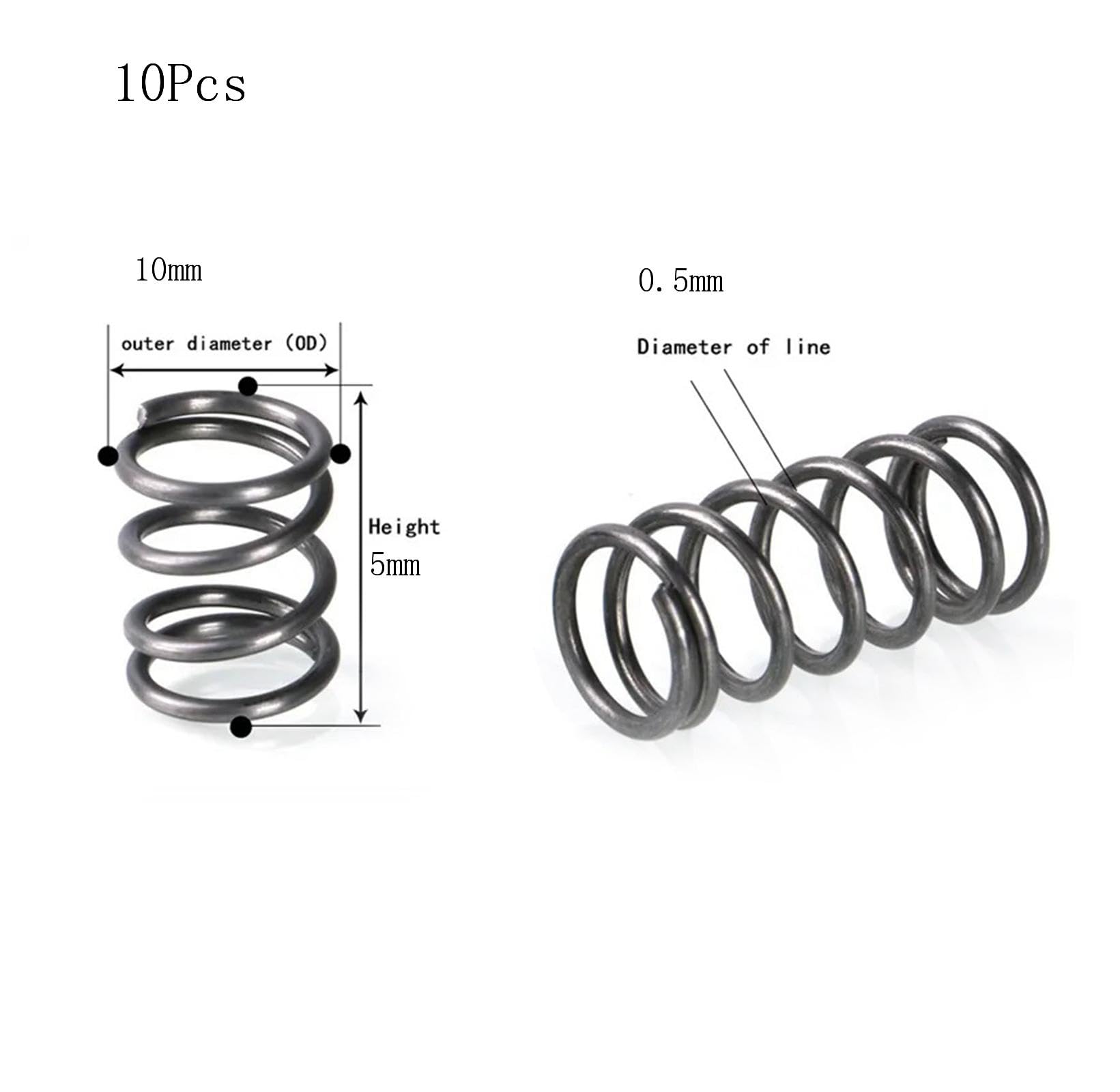 Molla Di Compressione In Acciaio Inox, Molla A Spirale