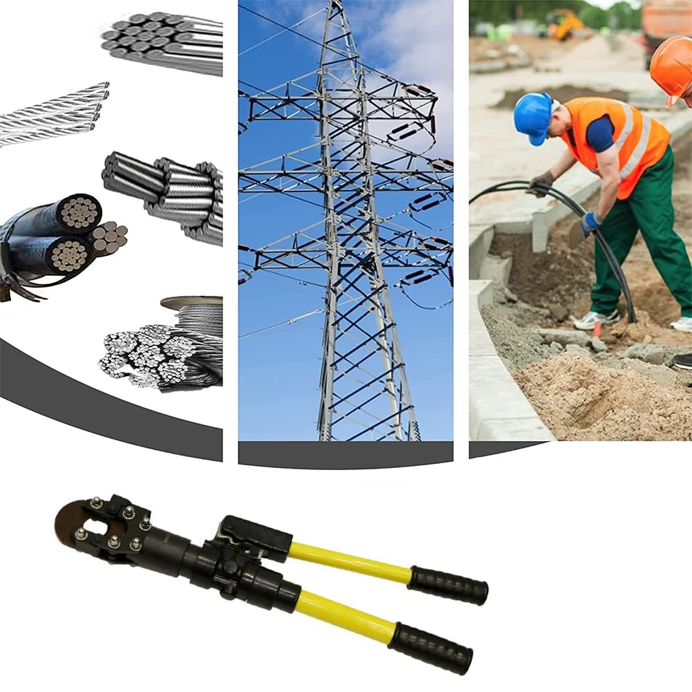 Hydrauliczne nożyce do kabli, do cięcia miedzi, aluminium, kabli opancerzonych, stali nierdzewnej, średnica ścieżki zewnętrznej 40 mm, nośność cięcia 10T