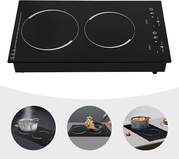 Estufa Vitrocerámica 2 Puestos 51 cm Corriente doméstica 110V miniatura 8