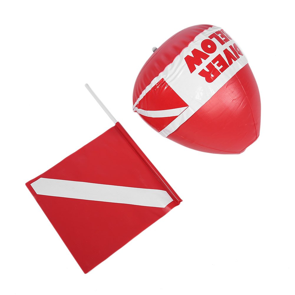 Tbest Marker do nurkowania boja nadmuchiwana pływak z flagą nurkową, znacznik do nurkowania z PCW, pływak do nurkowania