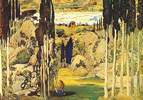 Toile Daphnis et Chloé Leon Bakst impression haute définition 58x90 cm