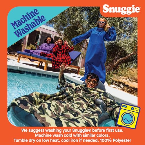 Image of Snuggie The Original Wearable Blanket With Sleeves & Pockets | Cozy Oversized Throw for Adult Men & Women | One Size, 71x54