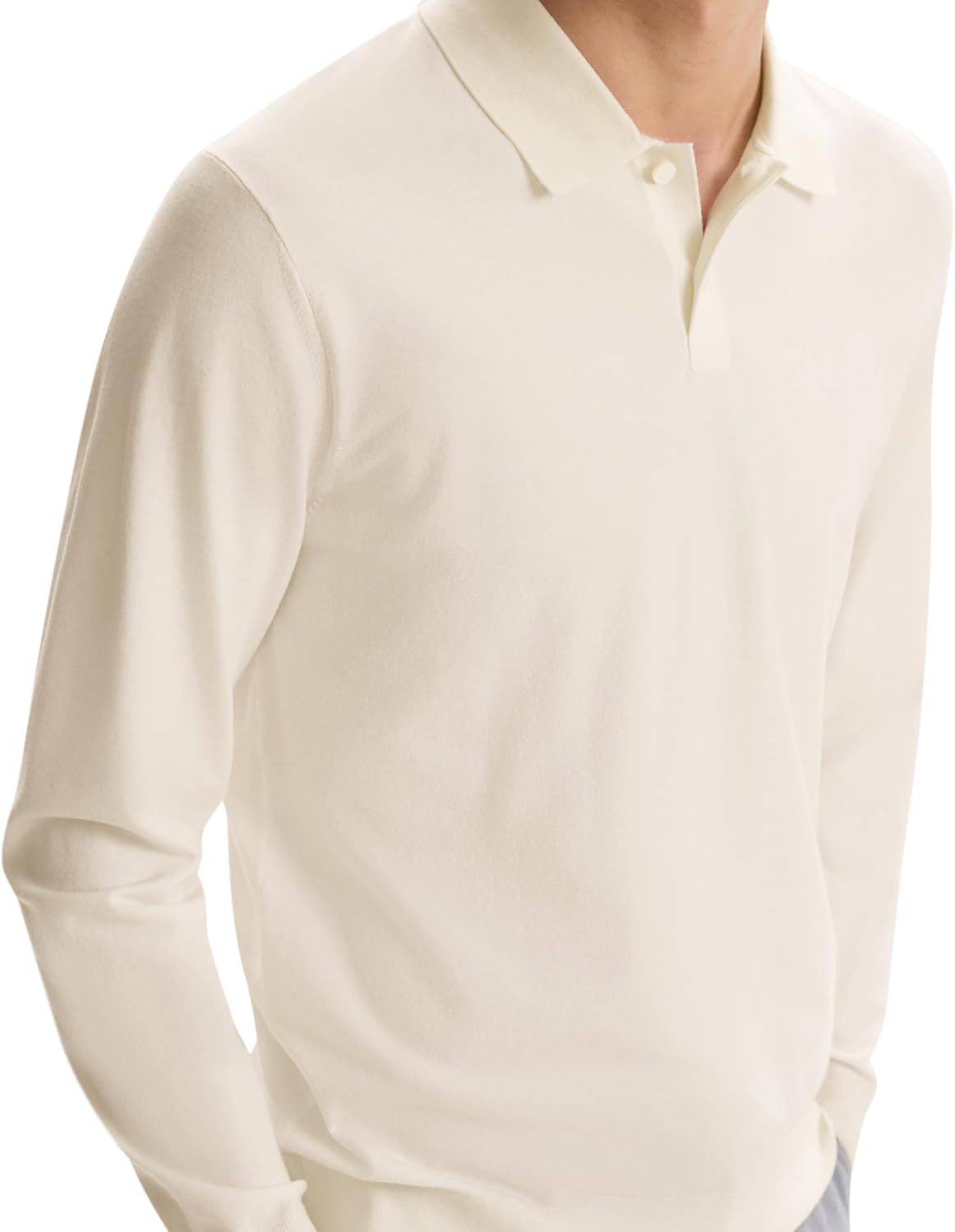 Theory Men's Goris Polo Long Sleeve in Light Bilen - Image 3