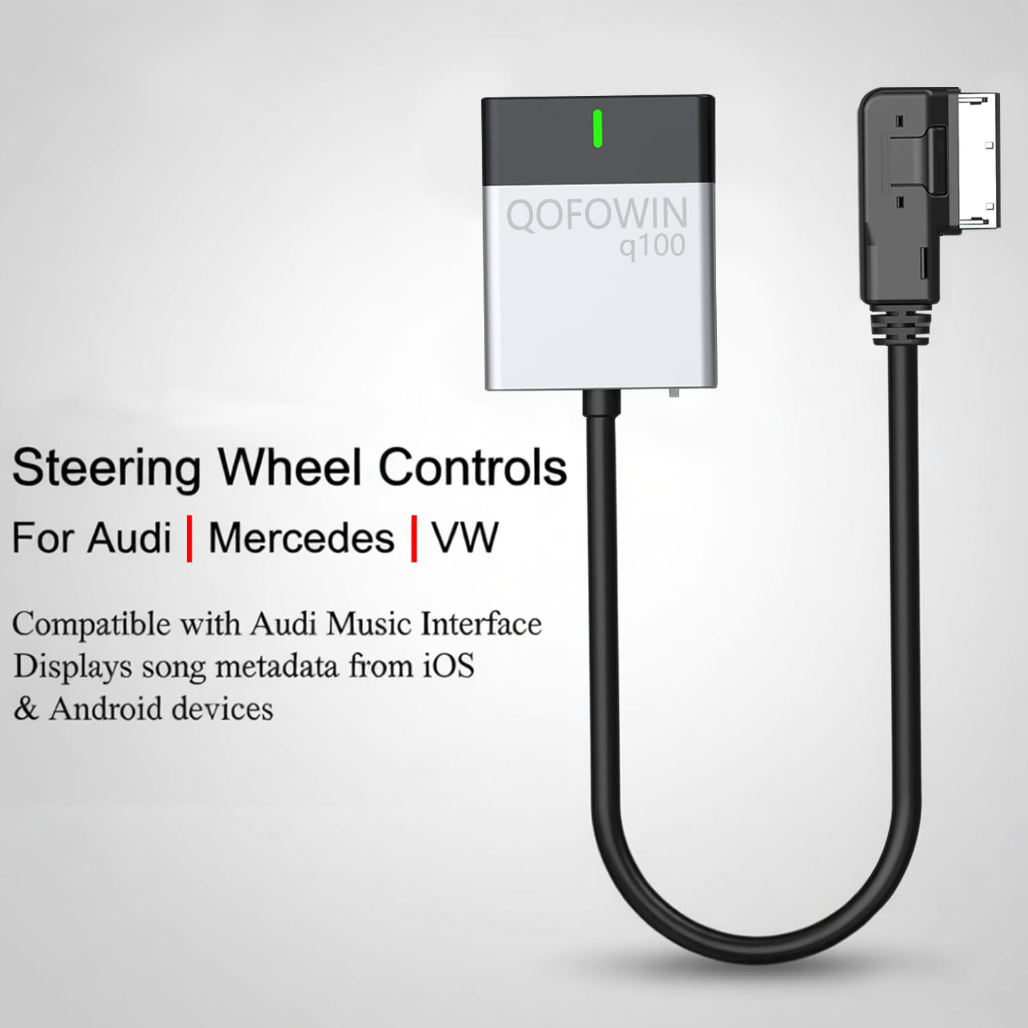 High Definition Car Bluetooth Audio Music Adapter, Wireless Audio Adapter, Compatible with Audi 3G AMI, 2G AMI, Mercedes Media, Mercedes Music Interface and Volkswagen Music - 2