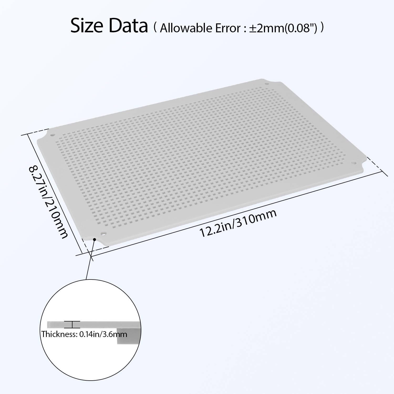 LeMotech Plaque de montage pour boîte de jonction, panneau intérieur en plastique ABS avec vis pour installation sur boîtier électrique avec loquets, 31 x 21 cm