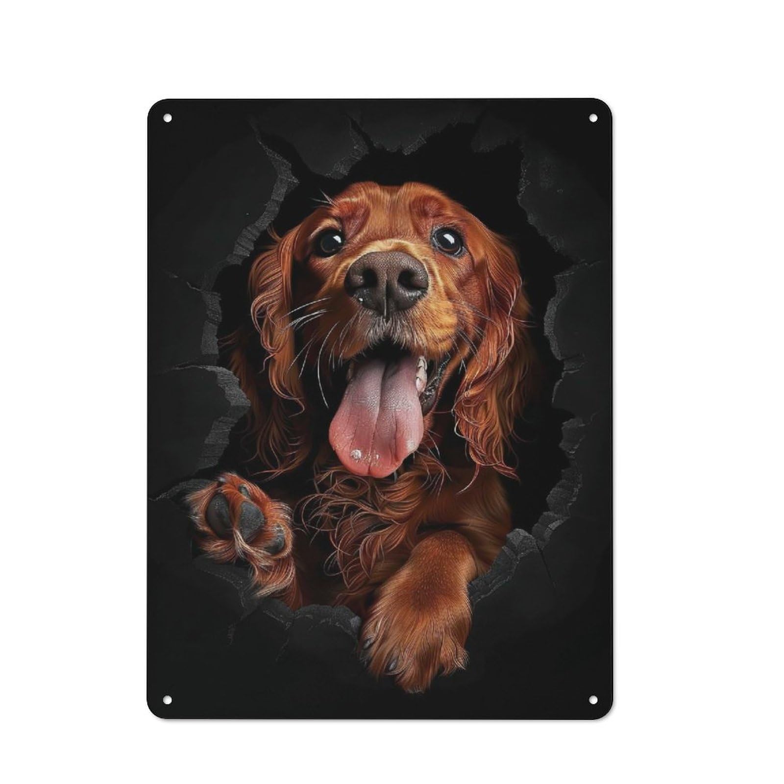 Junmoney Style-14 For Kitchen Or Home Bar, Irish Setter Rustic Metal Wall Sign 40X30cm, For Winter Room Styling In Kitchen And Home Bar