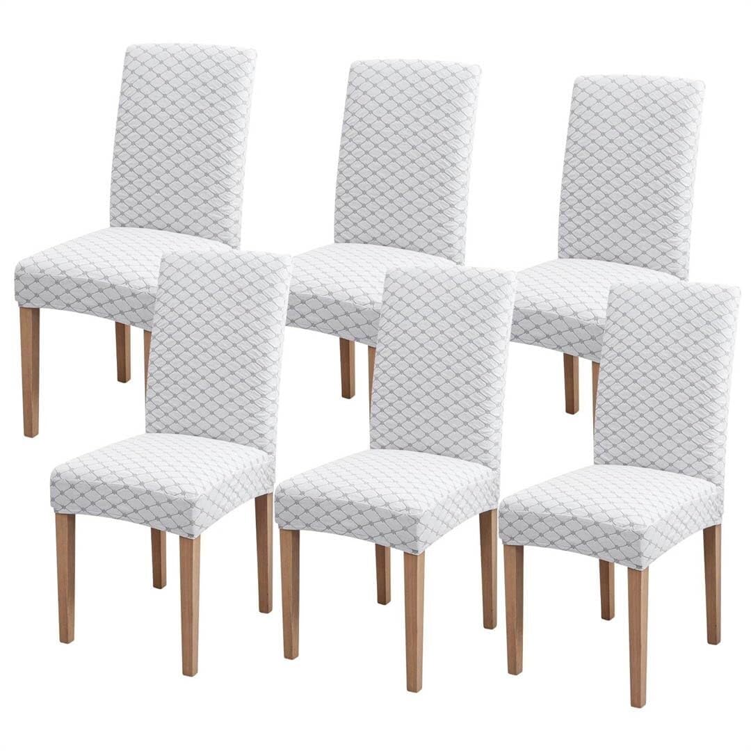NMVAWIPT 6-Pack Textured Stretch Chair Covers, Removable Washable Dining Seat Protectors With Universal Fit For Home & Commercial(4#)