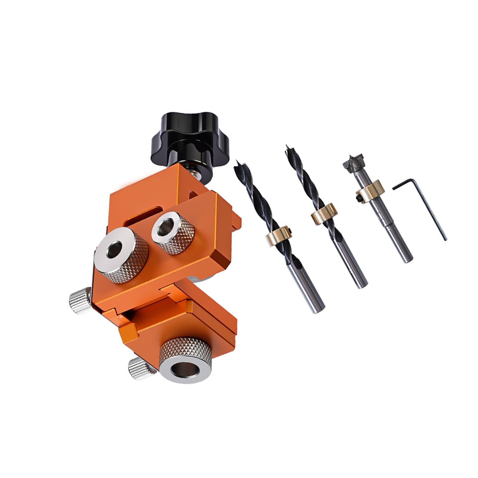 Kangnice 8Mm15mm 3 In 1 Wood Joinery Hole Guide Dowel Jig Set Adjustable Drilling Jig Aluminum Dowel Drill Guide Locator Puncher Drill For Wood