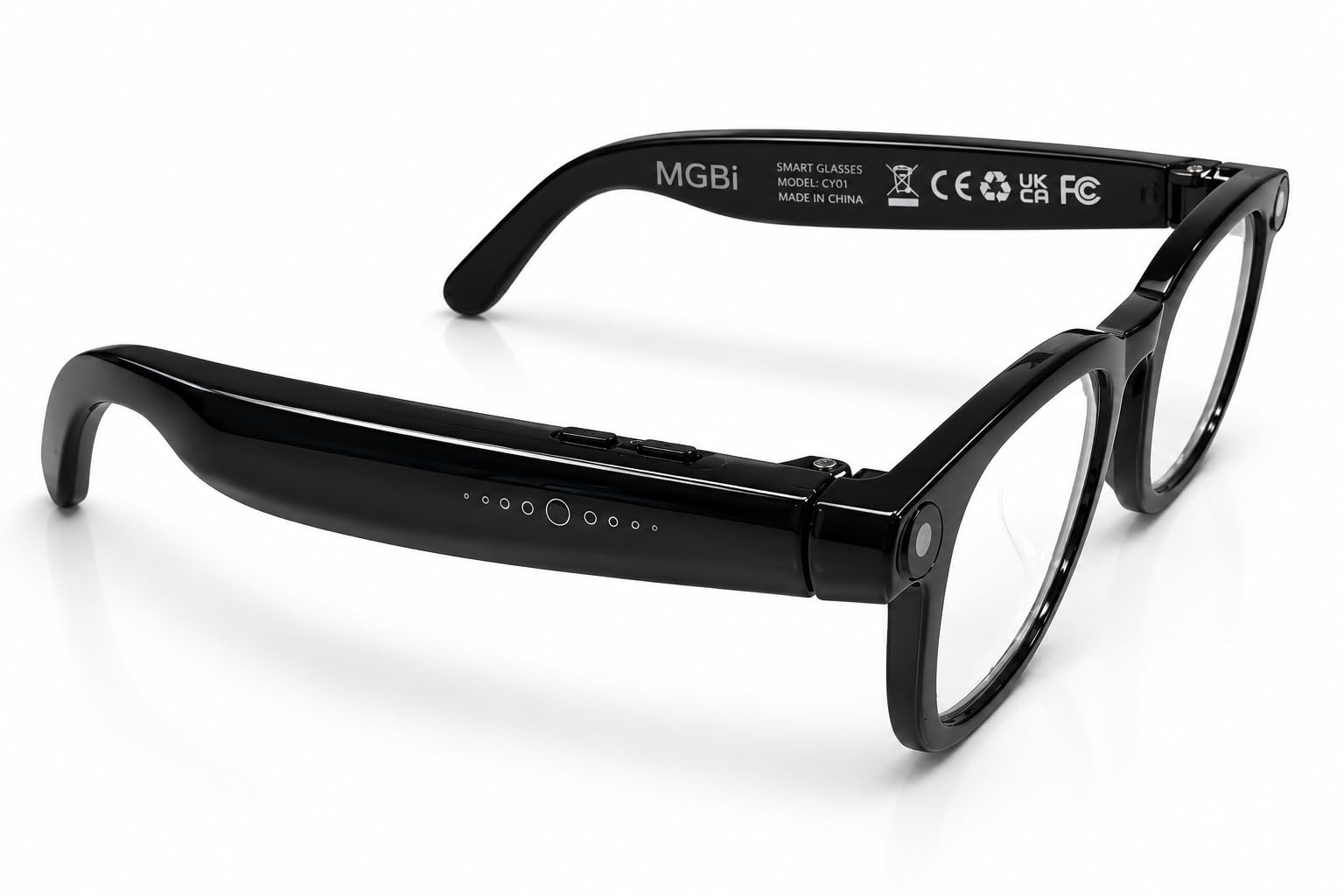 Lunettes Intelligentes avec Caméra HD Intégrée – Lunettes Connectées Bluetooth 5.4, Photos & Vidéos, Appels Mains Libres, Musique, Assistant Vocal IA, Commandes Tactiles, Compatible iOS & Android