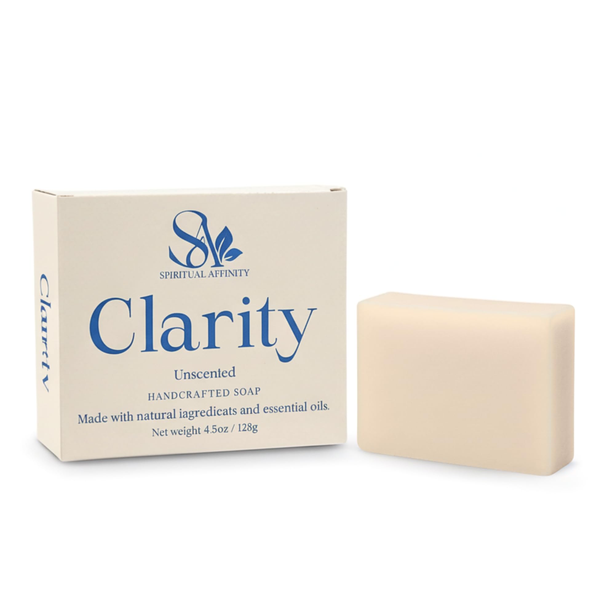 Clarity Unscented Hand Soap Body Wash Natural Skin Care with Coconut Oil Olive Oil Gentle Face Wash Body