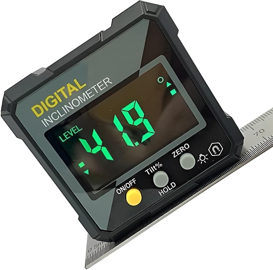 XPR3SS Mini Digital Protractor With Magnetic Base Inclinometer Compact Angle Finder Portable Angular Measurer Digital Meter (5315-90C)