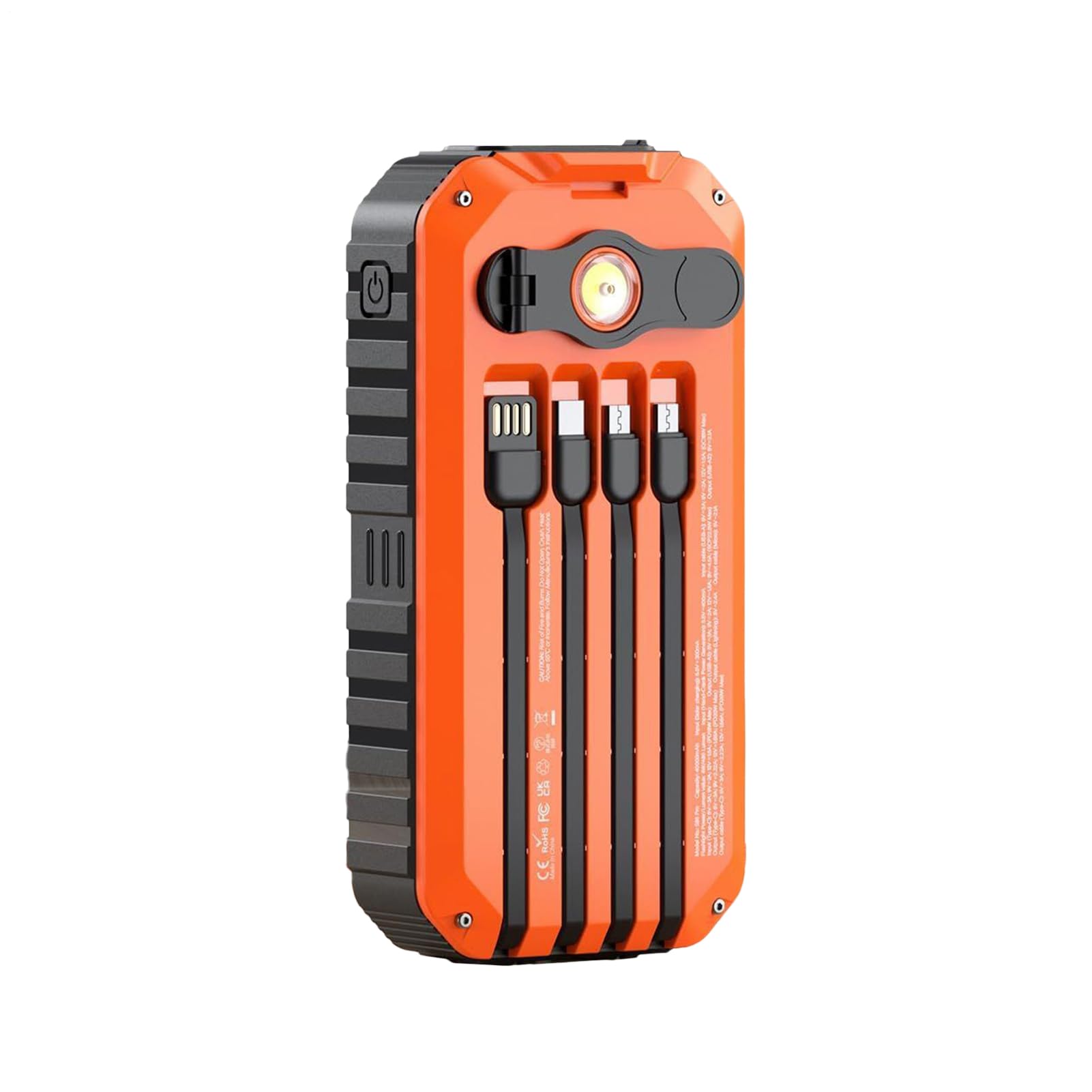 Power Bank Solare 20000mAh Modalità con Torcia | Power Bank Solare con Manovella Per Campeggio, Escursioni, Viaggi, Gite in Auto, Pesca, Backpacking, Festival Musicali