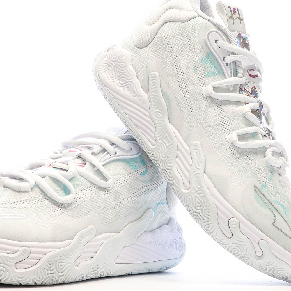 PUMA MB.03 Iridescent Zapatillas de Baloncesto Blancas Niño Niña