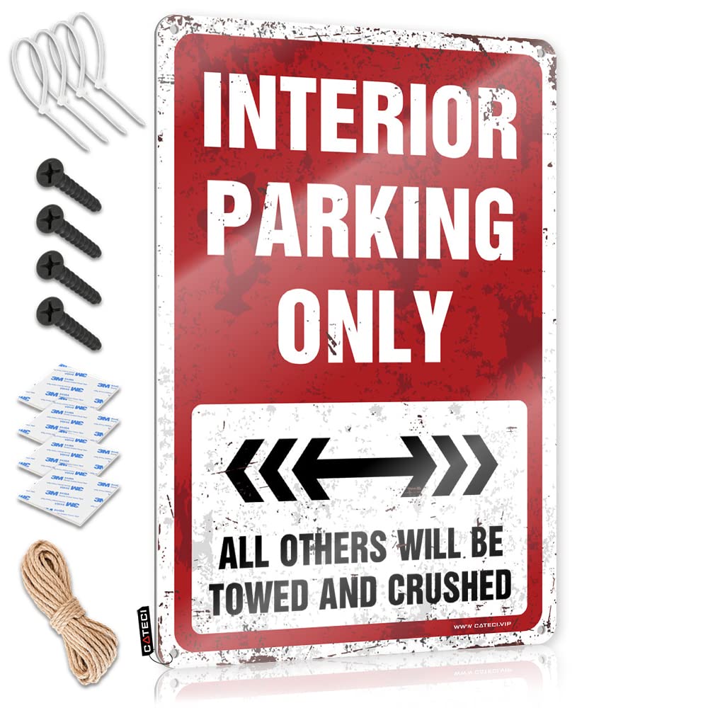 KRAZMURONGD Signs & Plaques Interior Parking Only Tin Sign Coffee Bar Decor Wood Plaques For Crafts(20X30CM)