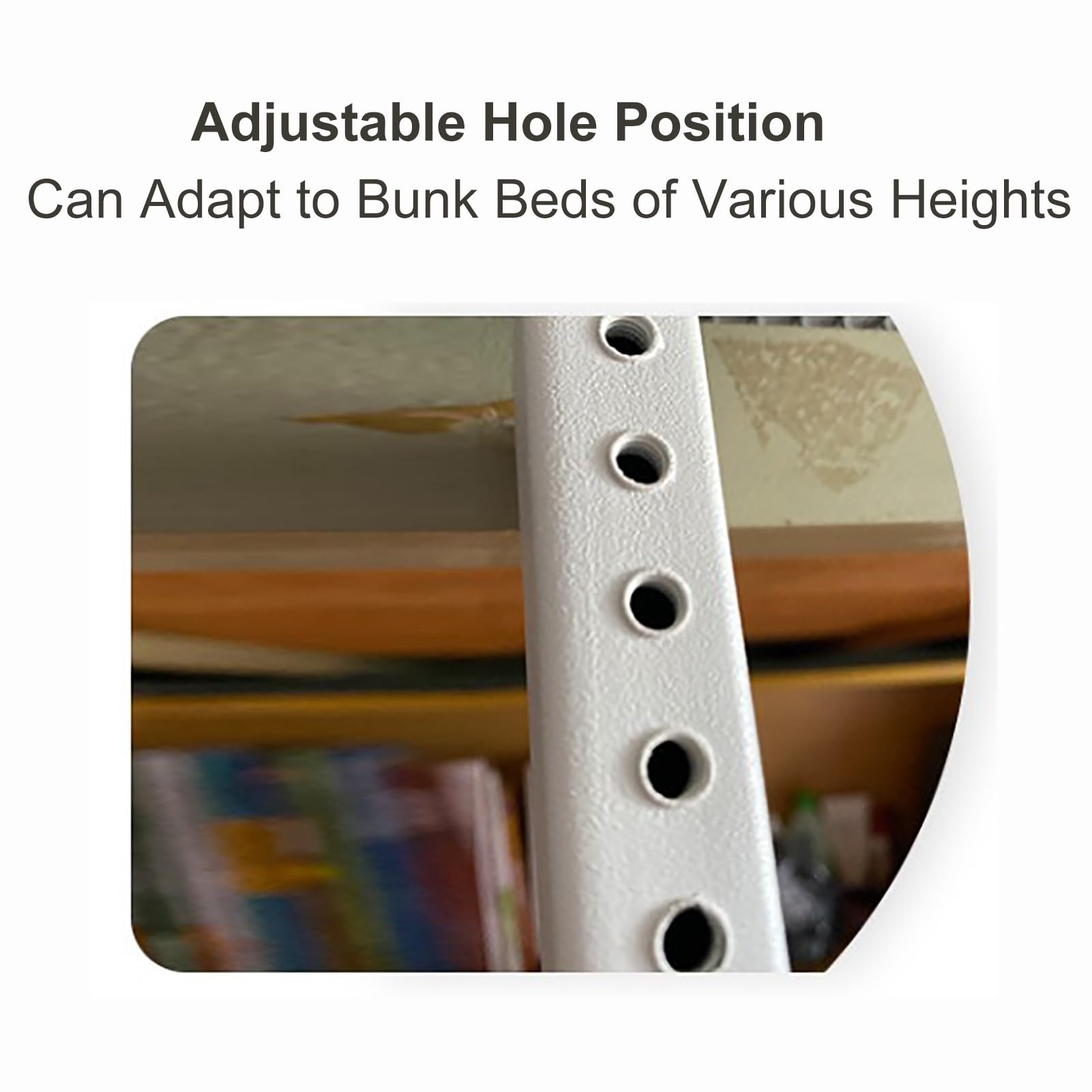 Anlegeleiter 4 Sprossen Metall Hochbettleiter Weiß Hochbett Leiter Zum Einhängen Ladder für Etagenbett(130cm/51in)