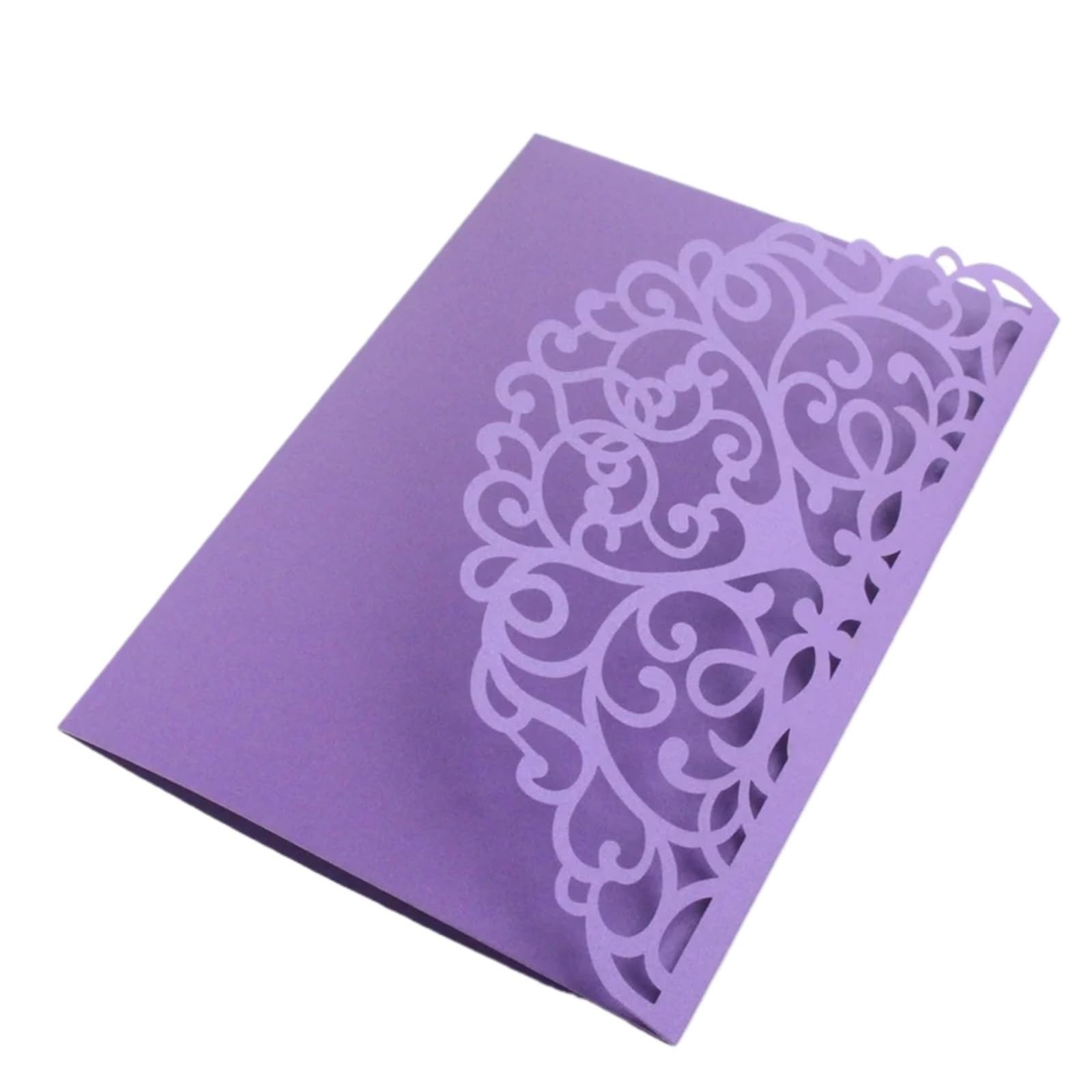 Invitaciones Boda 50 tarjetas de felicitación for invitaciones boda cortadas con láser, suministros for recuerdos bodas, cumpleaños y fiestas(Purple)
