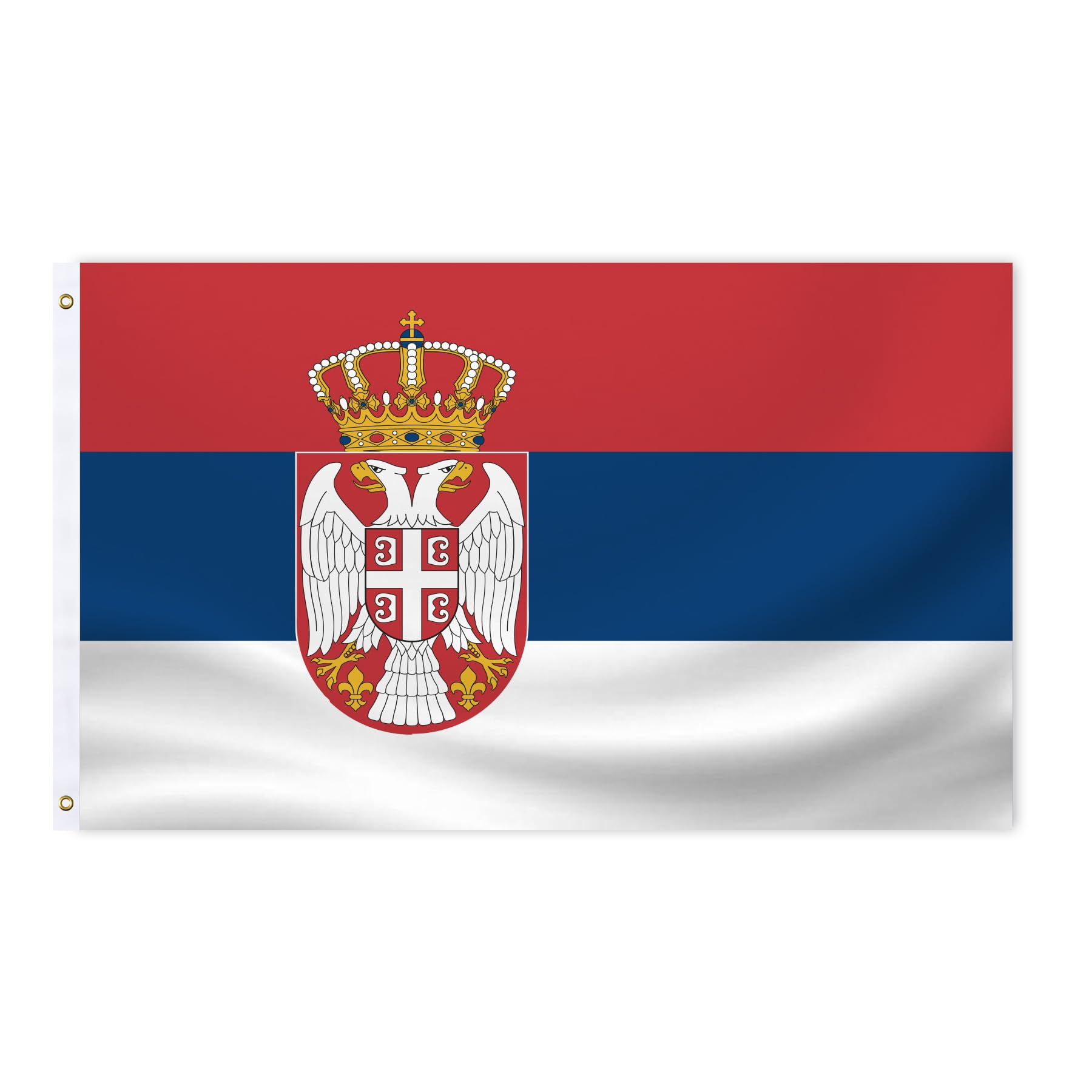 Serbia Flag 3x5 FT Serbian National Flags Double Side Heavy Duty Outdoor vivid color with 2 Brass Grommets