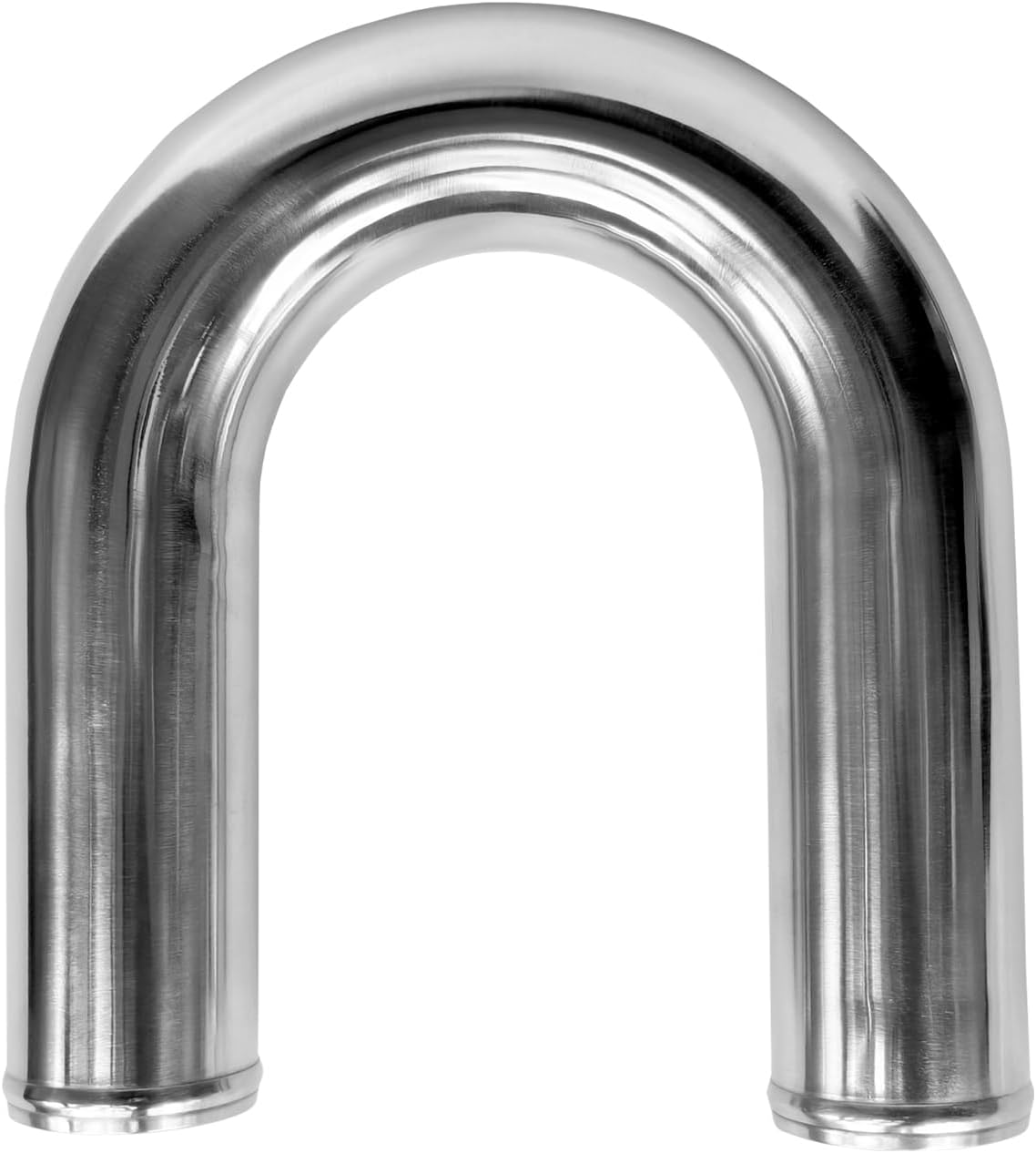 OD 2.5" (63mm) 180 Degree Aluminum Elbow Intercooler Pipe Tube, 6" Leg Length Universal U-Shape Bend Intake Tubing Adapter Turbo Connector