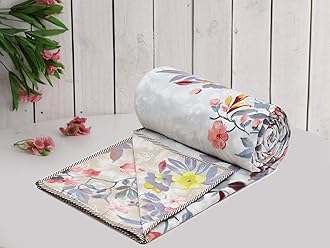 COZY FURNISH Super Soft Brushed Microfiber Cotton 3 Layer Breathable Double Dohar Lightweight Bed Dohar 84X96(Inches) 213X243(CM) Flannel Dohar Throws for Bed (Beige;Grey)| TC - 144