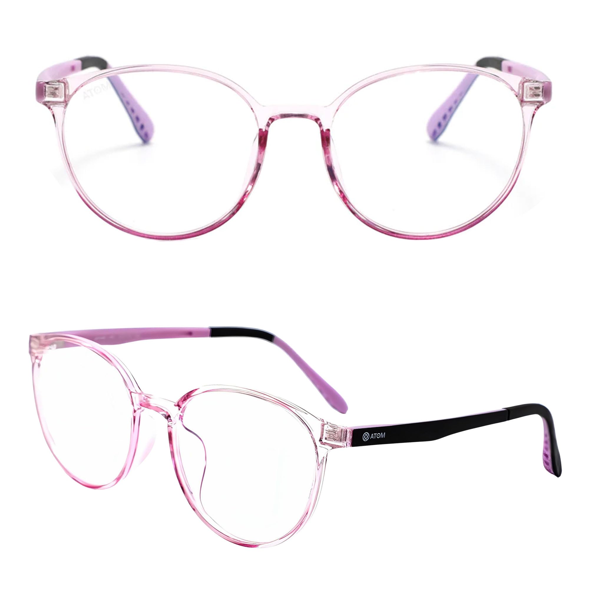 ATOM Gafas de bloqueo de luz azul para niños de 5 a 12 años | Gafas de montura para niños y niñas
