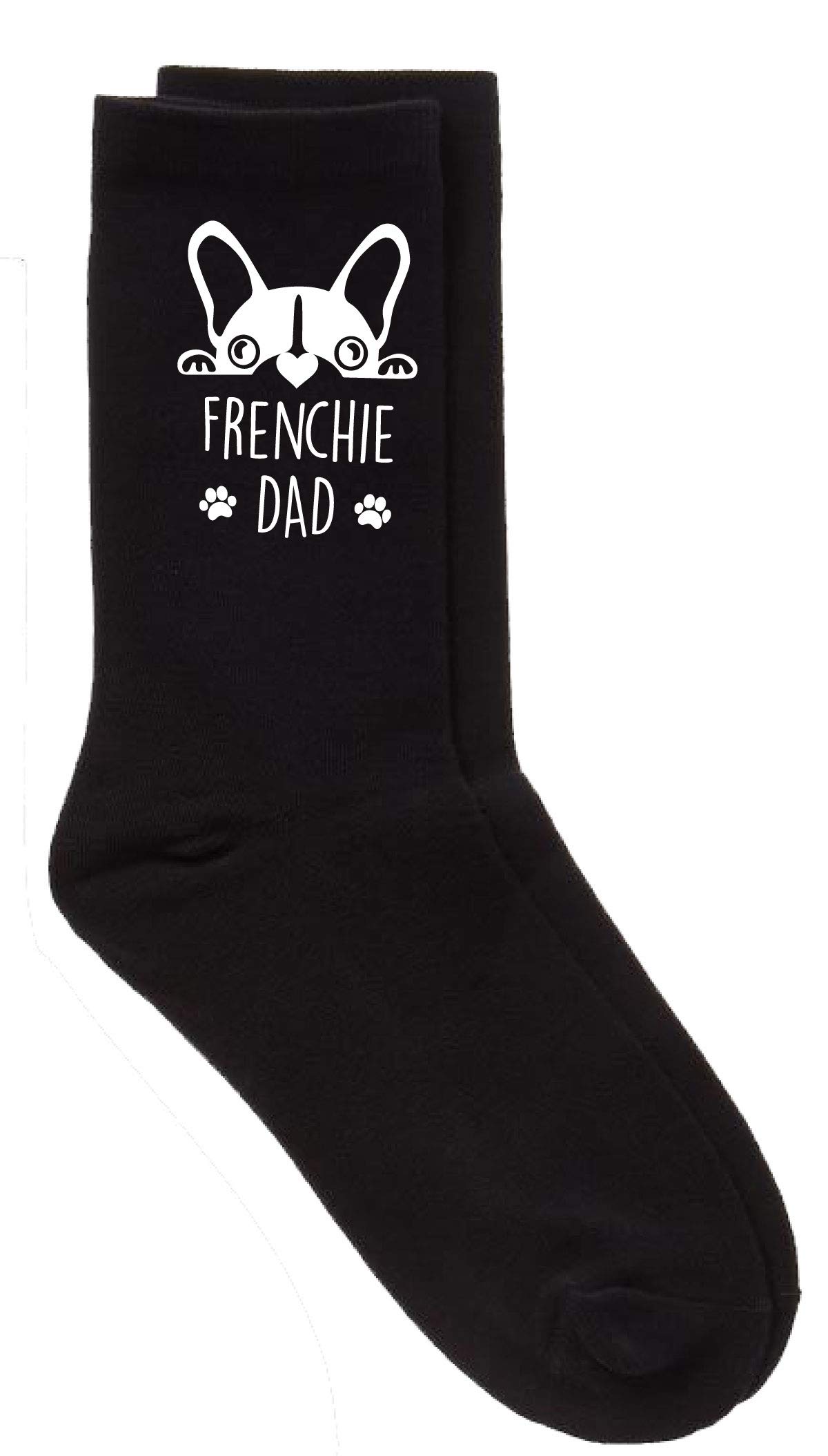 60 Second Makeover Limited Mens Frenchie Dad Black Calf Socks Birthday Fathers Dad Husband Boyfriend French Bulldog
