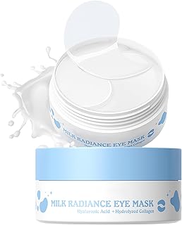 Milk Radiance Eye Mask, 50Pcs Under Eye Patch...