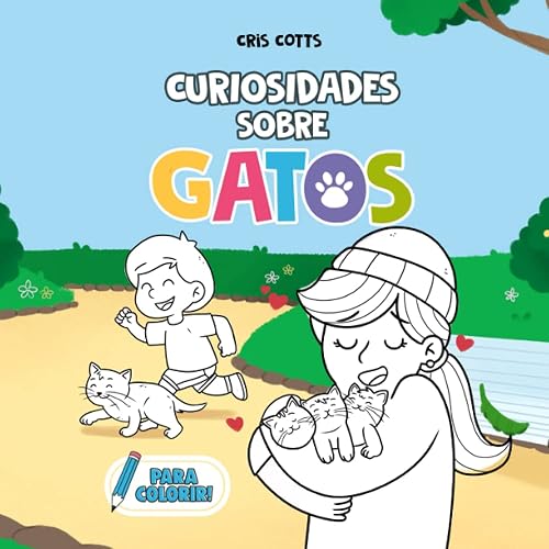 Livro de Colorir: Curiosidades Sobre Gatos (Portuguese Edition)