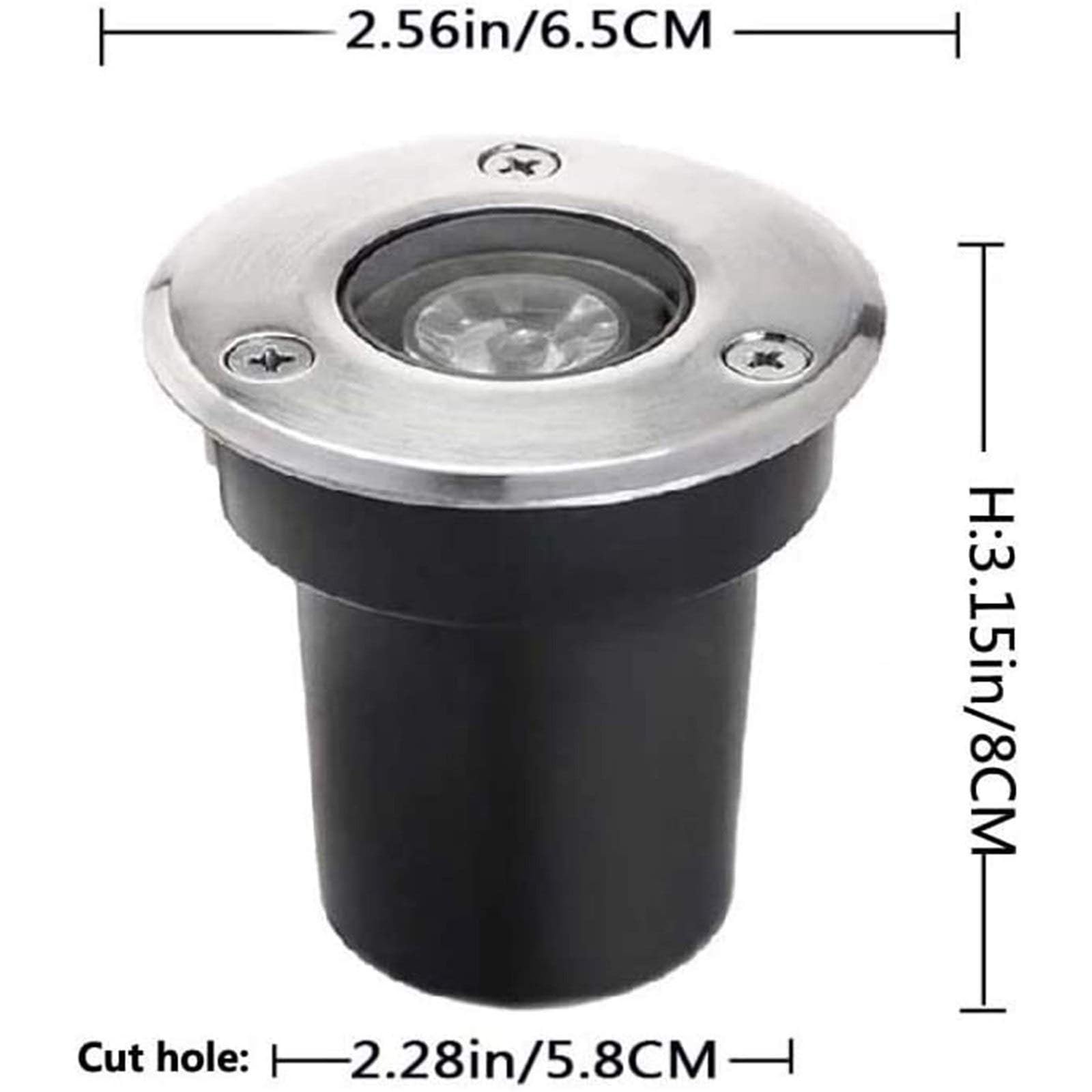 4PCS Faretti Da Incasso For Esterni 85-265V Luci Paesaggistiche - Faretto LED, IP67 Impermeabile, Luce da percorso/Luce sotterranea a LED/Luci per pozzi interrati paesaggistici/Faretto decorativo ( Co
