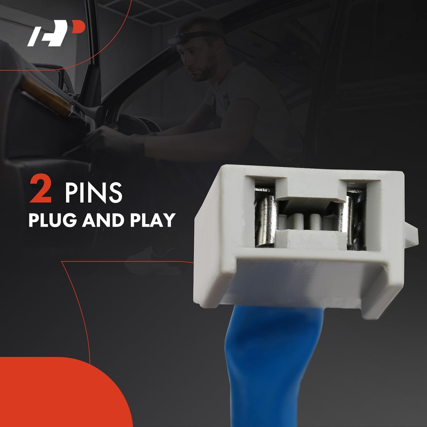 A-Premium Rear Right Power Window Lift Motor Compatible with Ford F-150 F-250, F-350 1994-1998, F-250 HD 1997, F-450 Super Duty, Passenger Side, 2 Pins Only, Replace# F6TZ3523395AA, F6TZ35233V95AARM