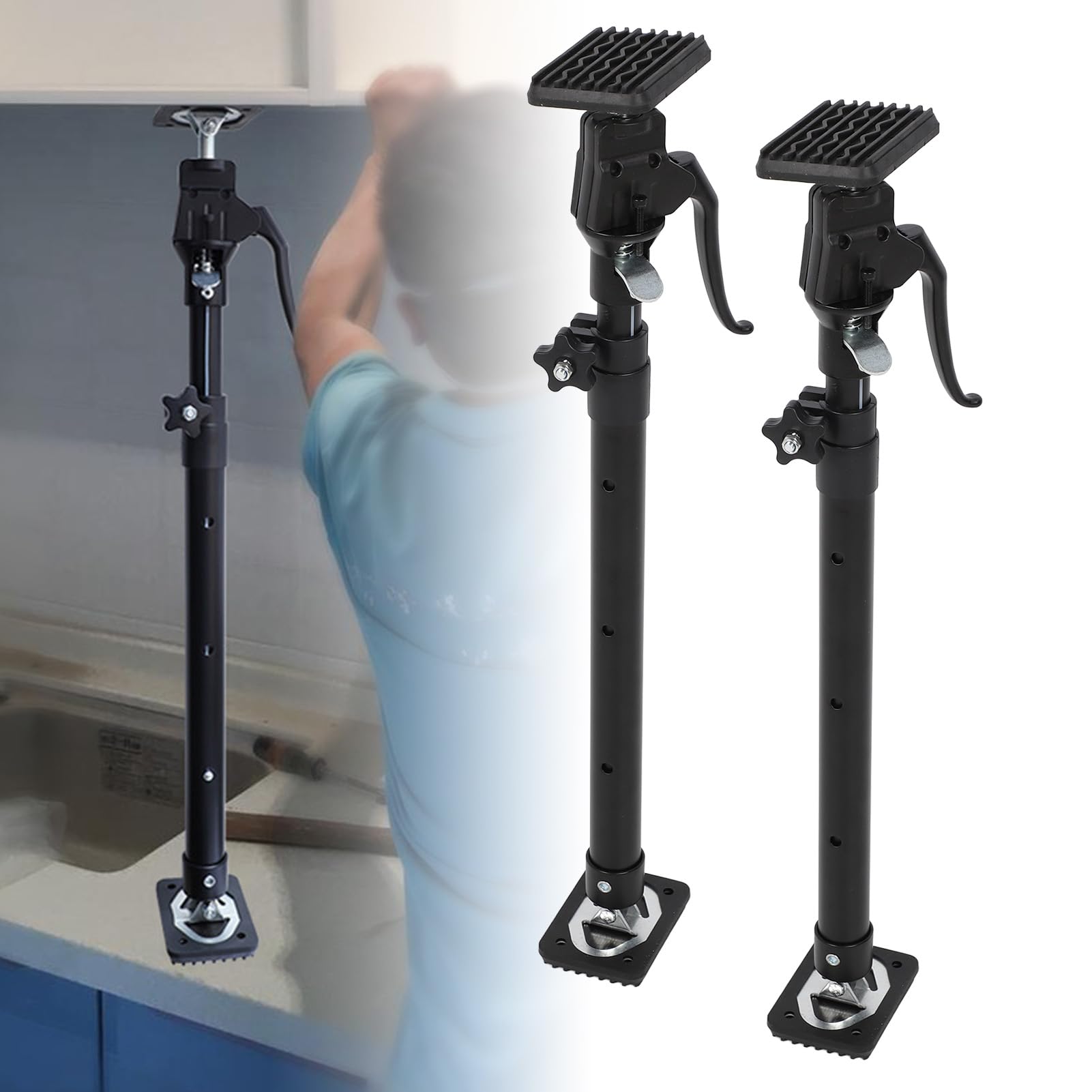 Generic Regulowany System Wsporników z Trzeciej Ręki do Wiszącej Oprawy Oświetleniowej Szafki, nośność 75 Kg, Stal i materiał TPR, Idealny do Projektów Budowlanych