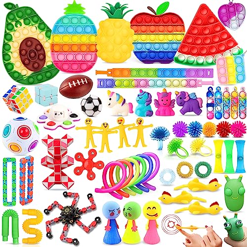 Chennyfun Stressabbau-Spielzeug Set, 62 Pcs Sensory Zappeln Anti Stress...