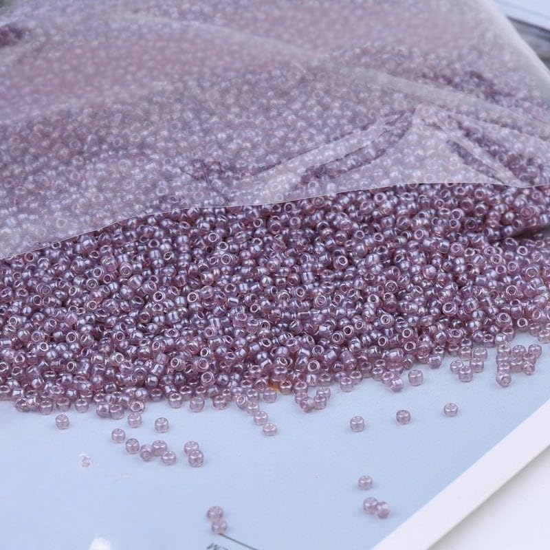 THAYLA 60000 szt. 2 mm szklane koraliki z nasionami do produkcji biżuterii, małe kucyki, koraliki ryżowe, koraliki do bransoletki, DIY, rękodzieło, DIY