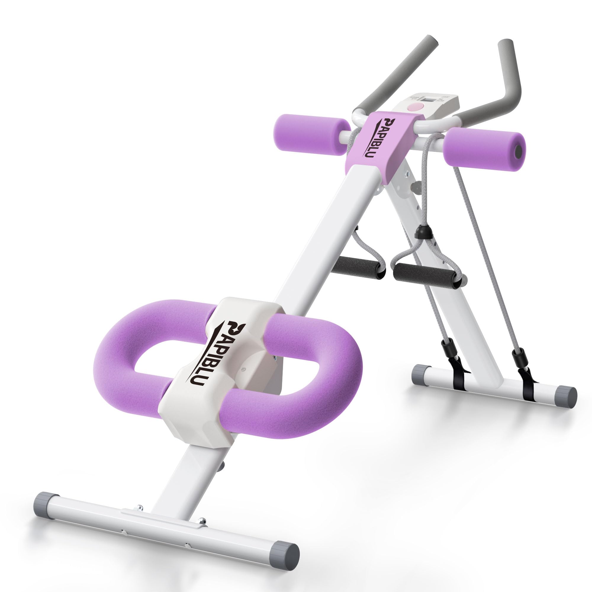 Abdominal Trainers - Adjustable Ab Trainer Machine, Foldable Abdominal Workout Equipment with Knee Protection - Home Gym Core Strength Trainer for Men & Women